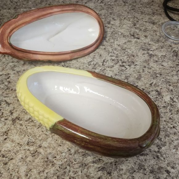 Vintage Ceramic Corn Cob Soup Tureen Server - Picture 5 of 11